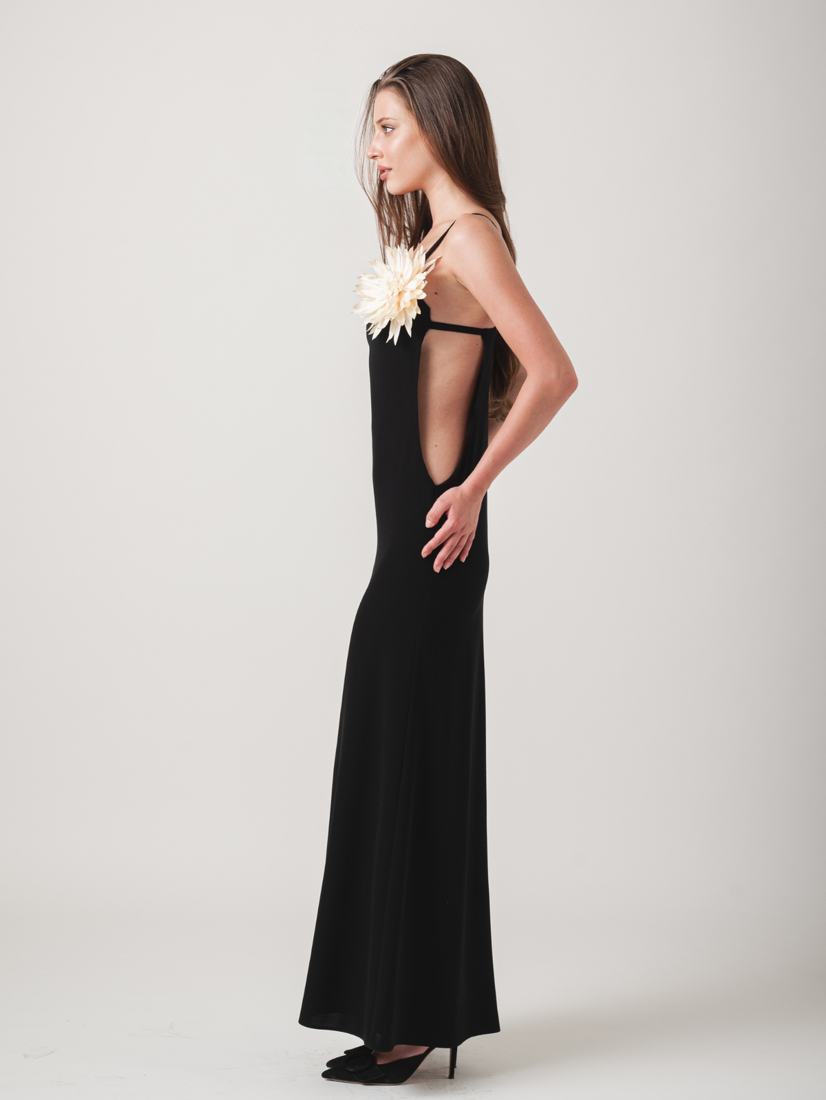 WILDFLOWER MAXI DRESS - BLACK & WHITE