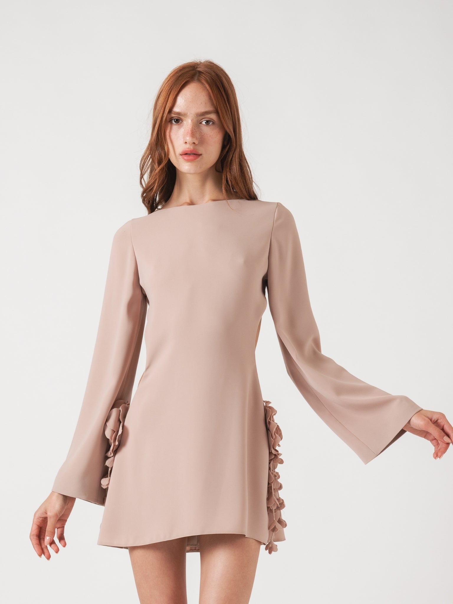 DAHLIA MINI DRESS - BEIGE