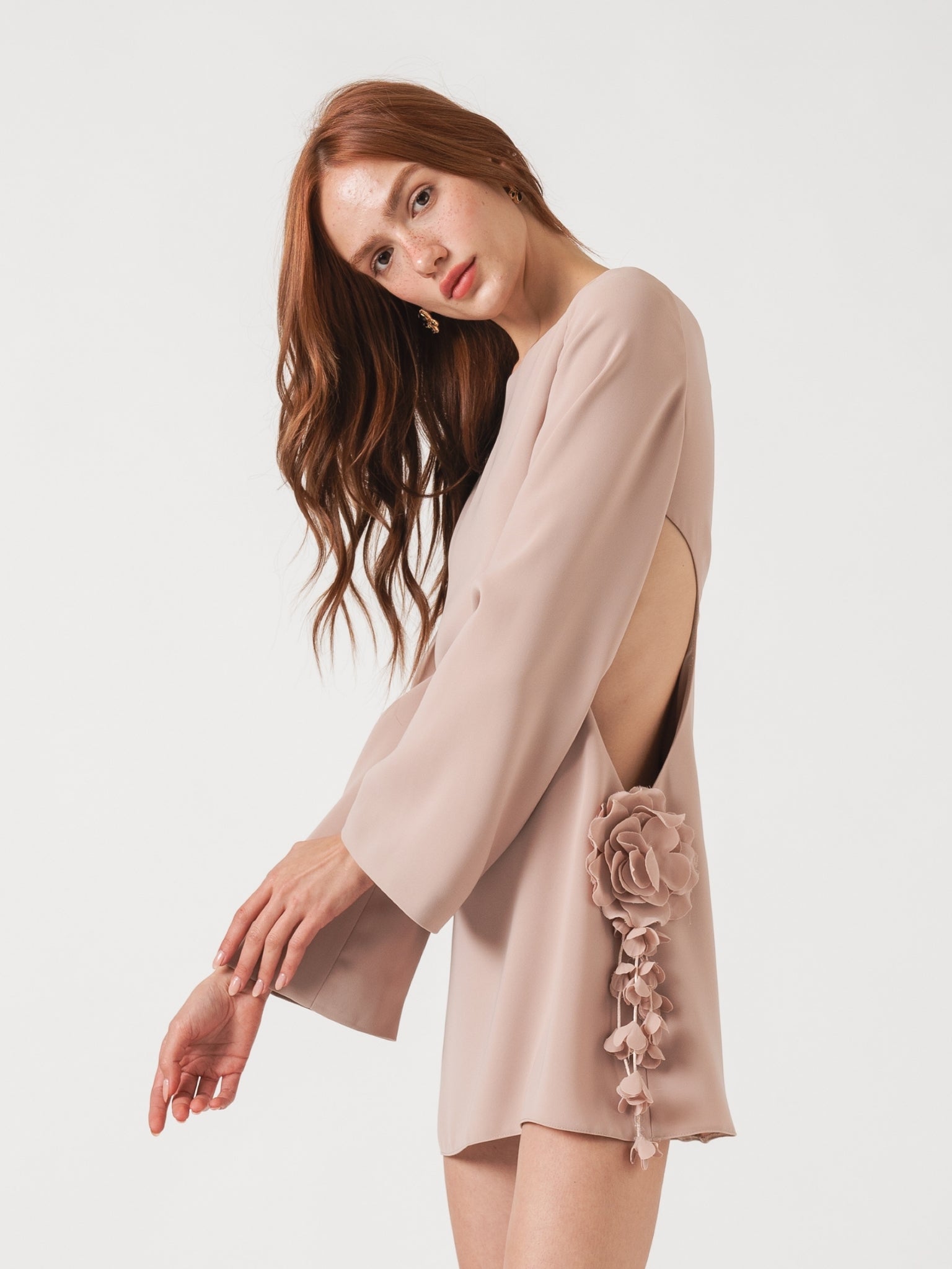 DAHLIA MINI DRESS - BEIGE