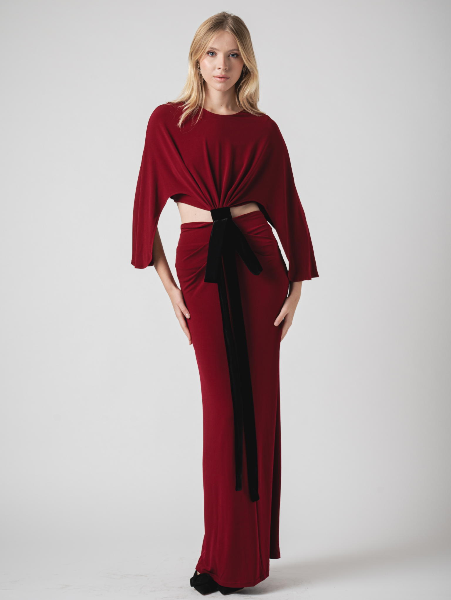 SOLENE MAXI DRESS - CHERRY RED