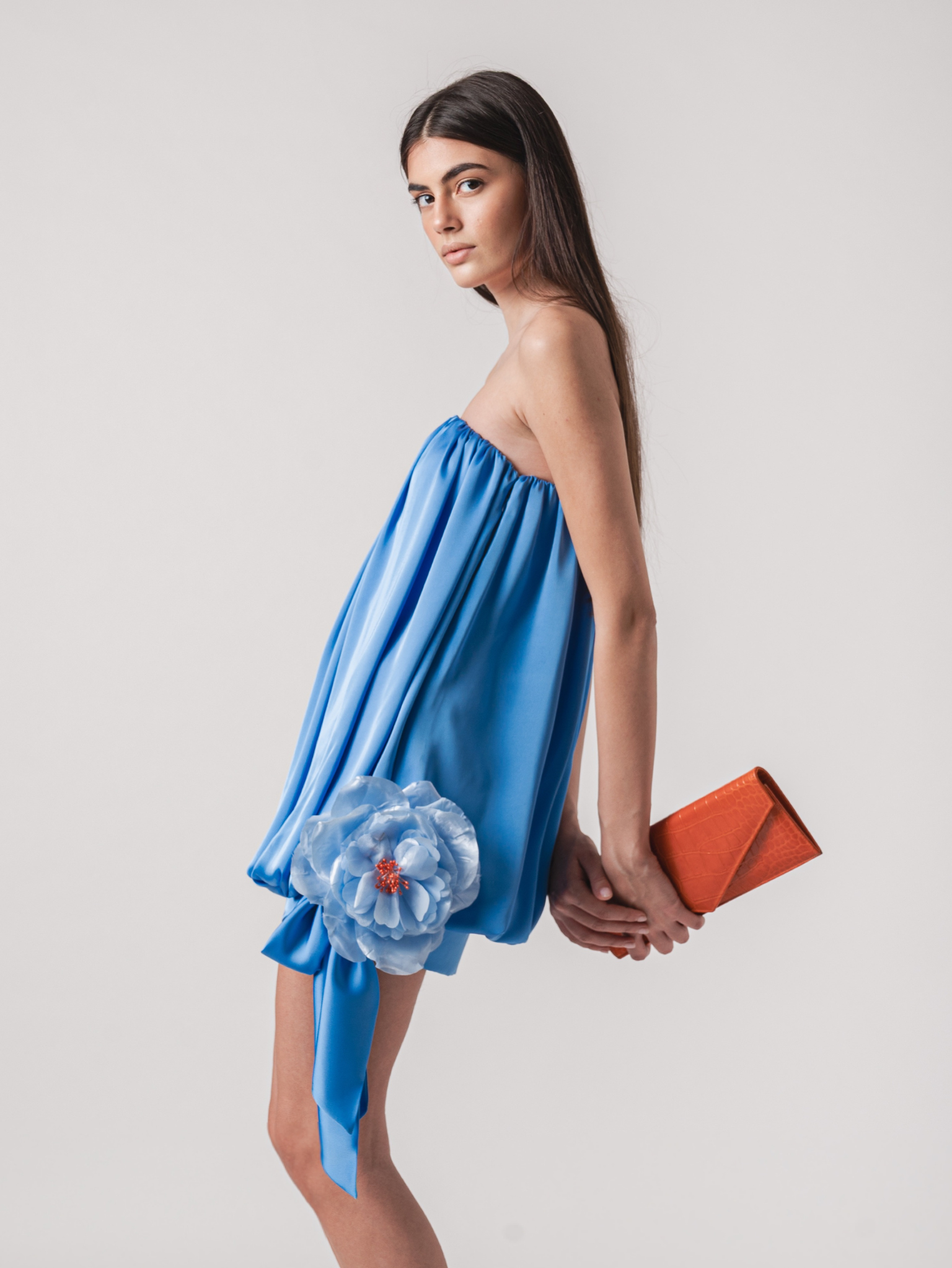 CLOÉ MINI DRESS - CAPRI BLUE