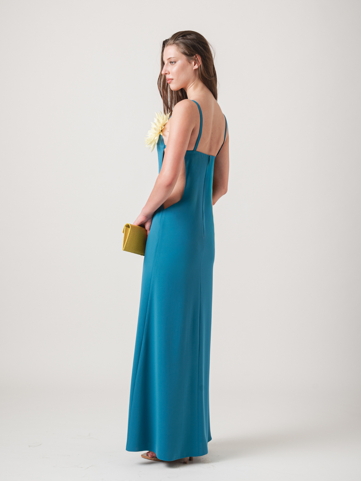WILDFLOWER MAXI DRESS - TEAL & YELLOW