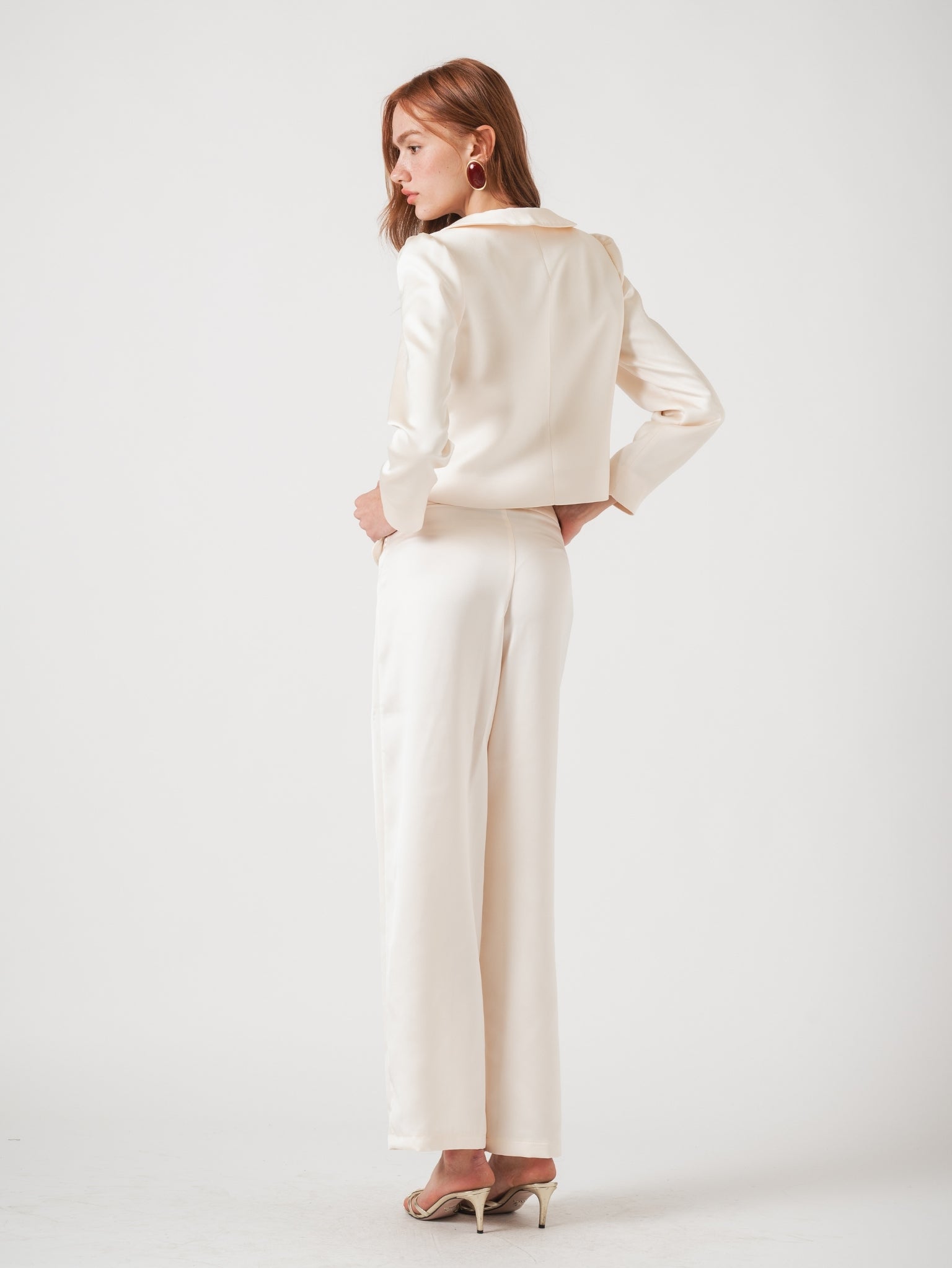 ÉLOISE SATIN JACKET - CREAM