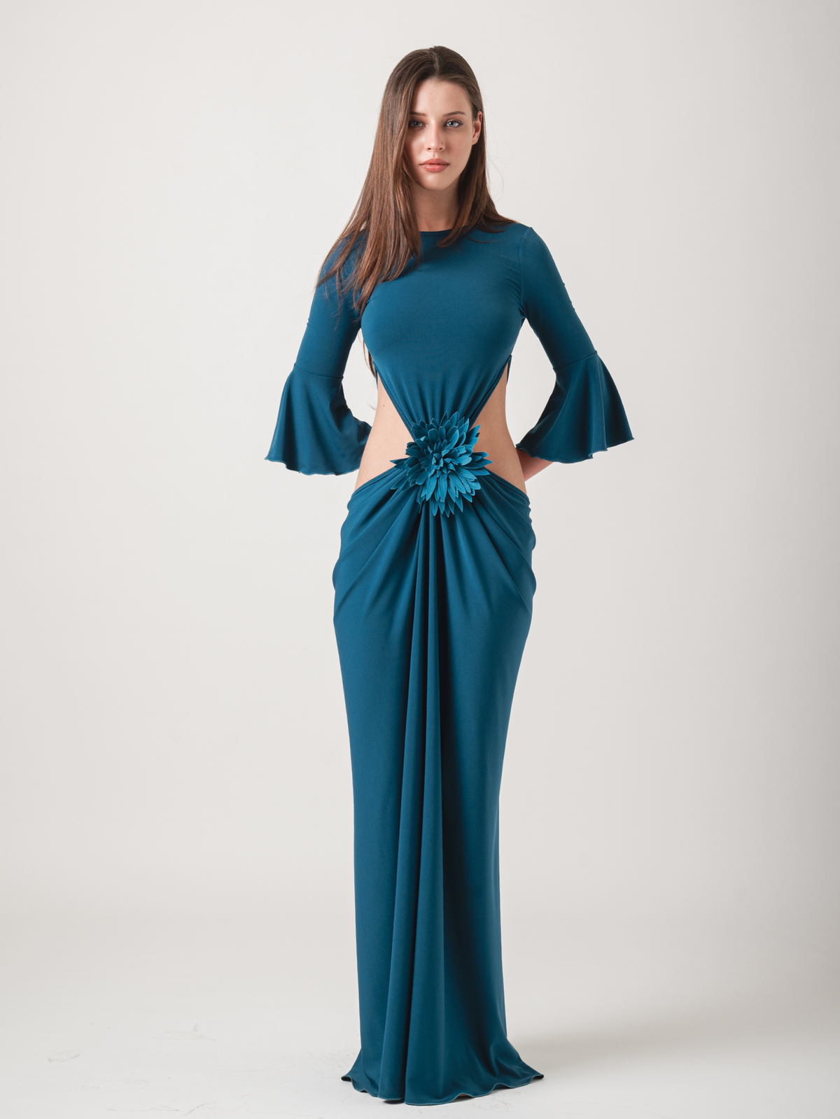 LIVIA MAXI DRESS - TEAL