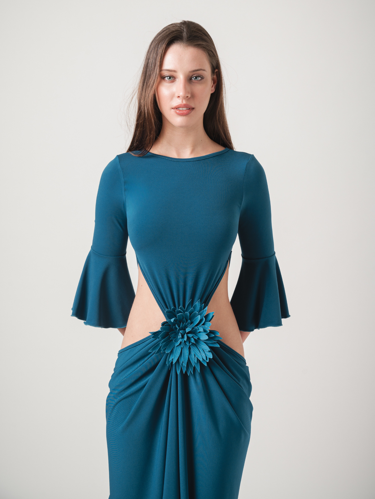 LIVIA MAXI DRESS - TEAL