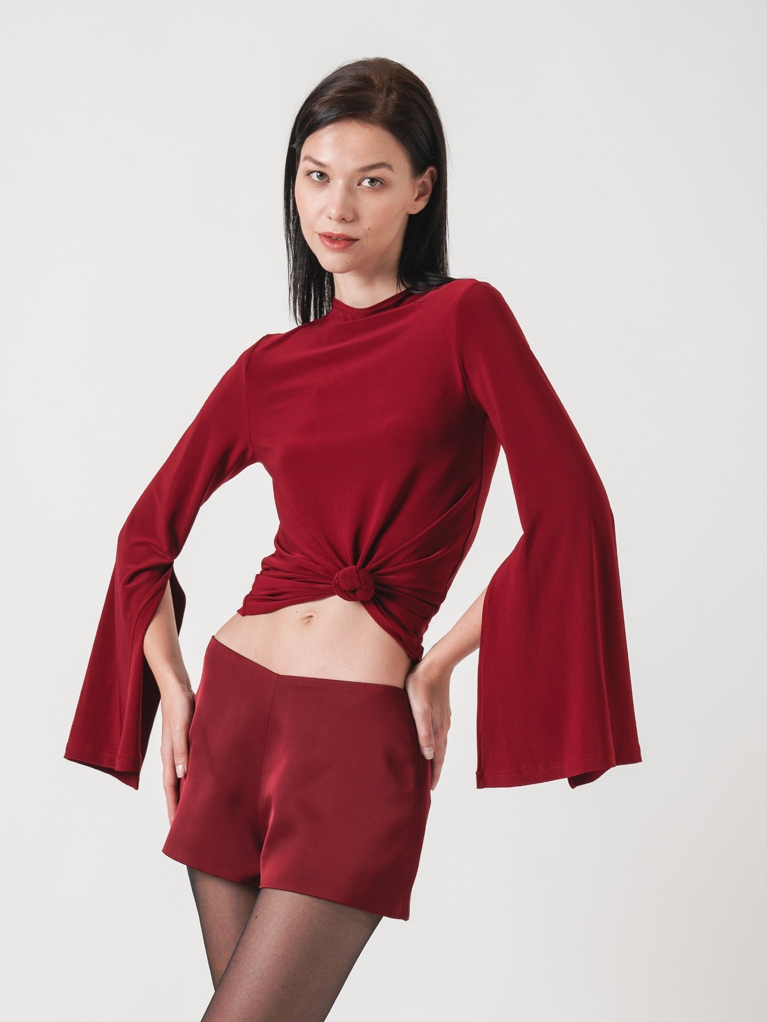 TIDE LONG SLEEVE TOP - RED