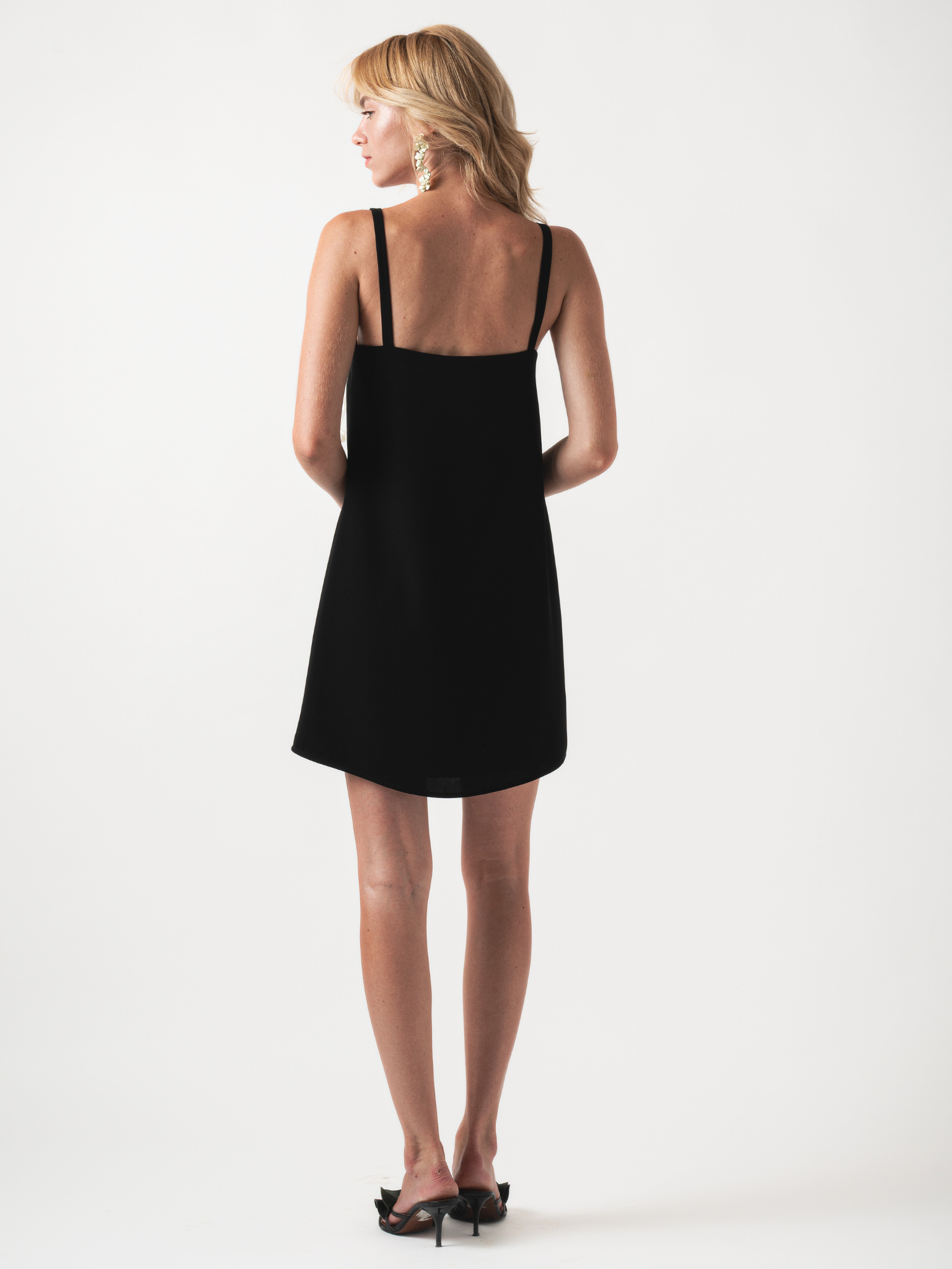 MIMOSA MINI DRESS - BLACK AND WHITE