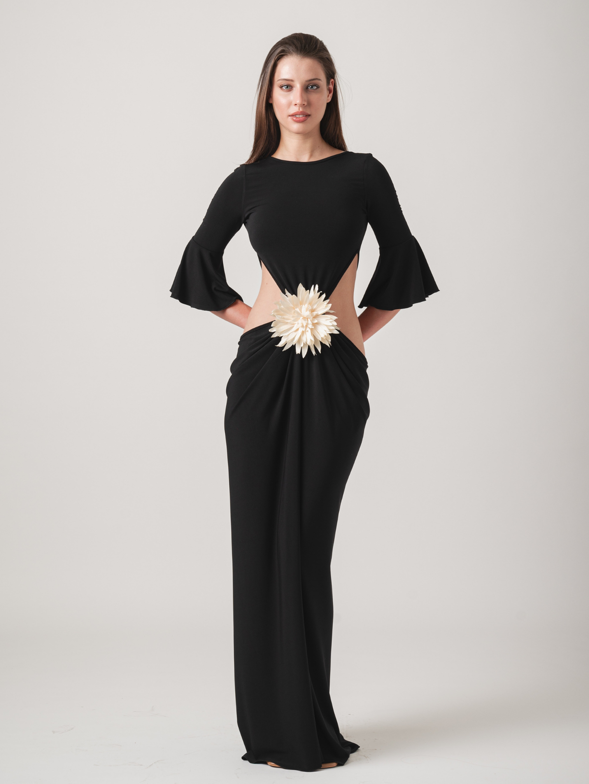 LIVIA MAXI DRESS - BLACK & WHITE