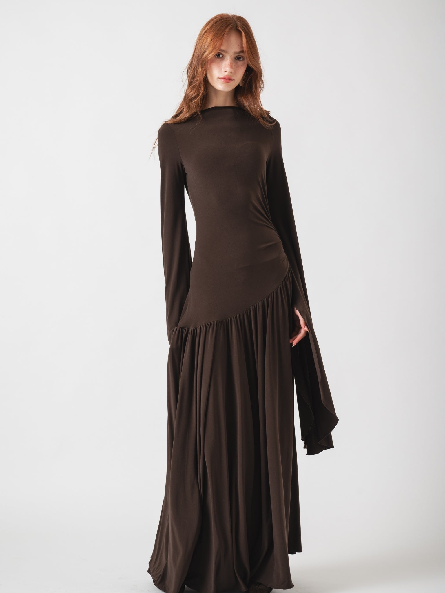 DOVE MAXI DRESS - BROWN