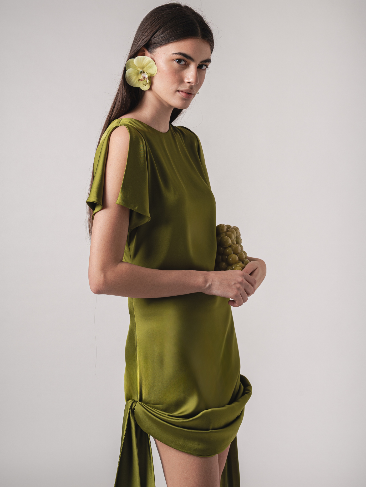 JOY MINI DRESS - OLIVE