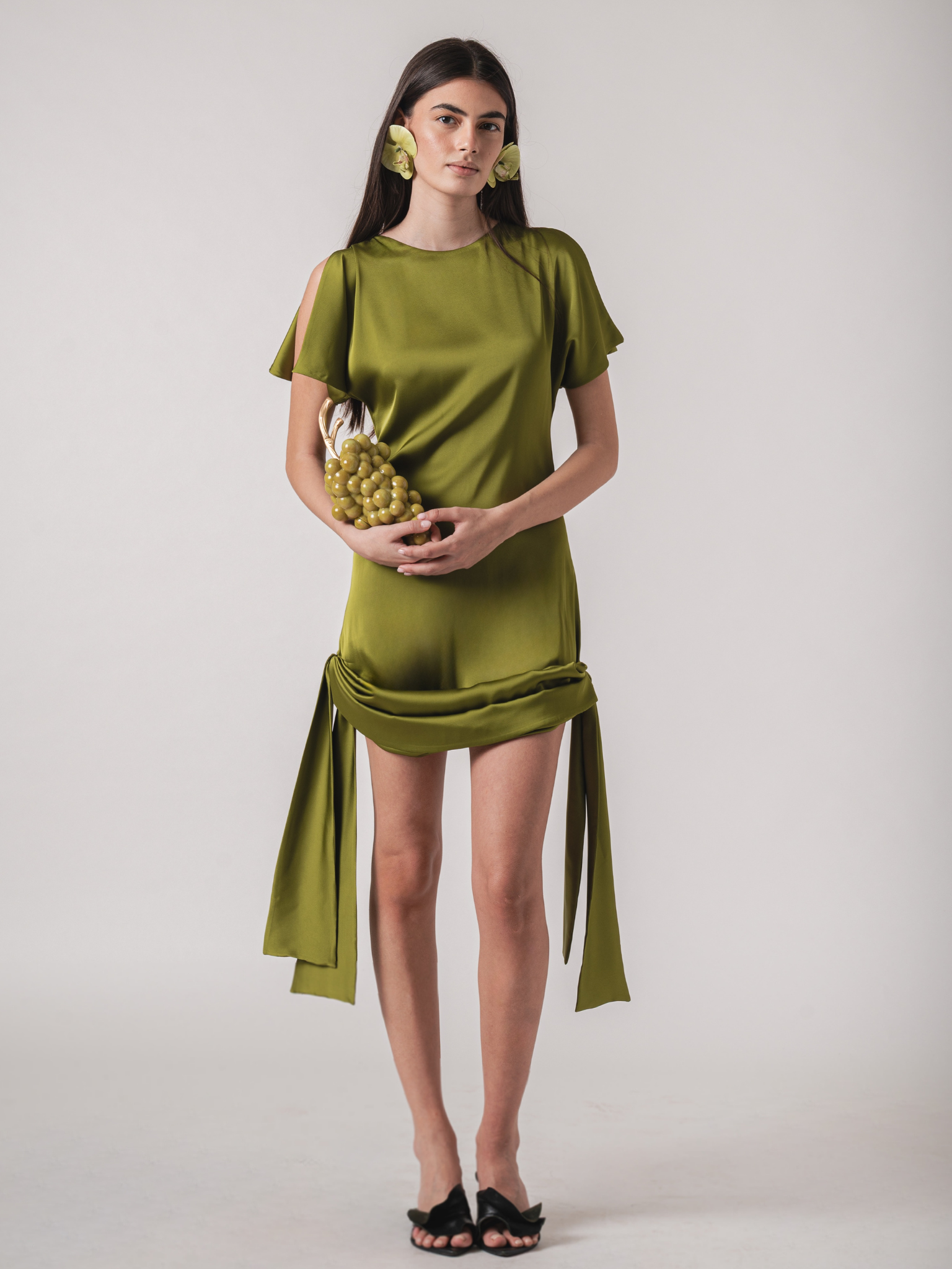 JOY MINI DRESS - OLIVE