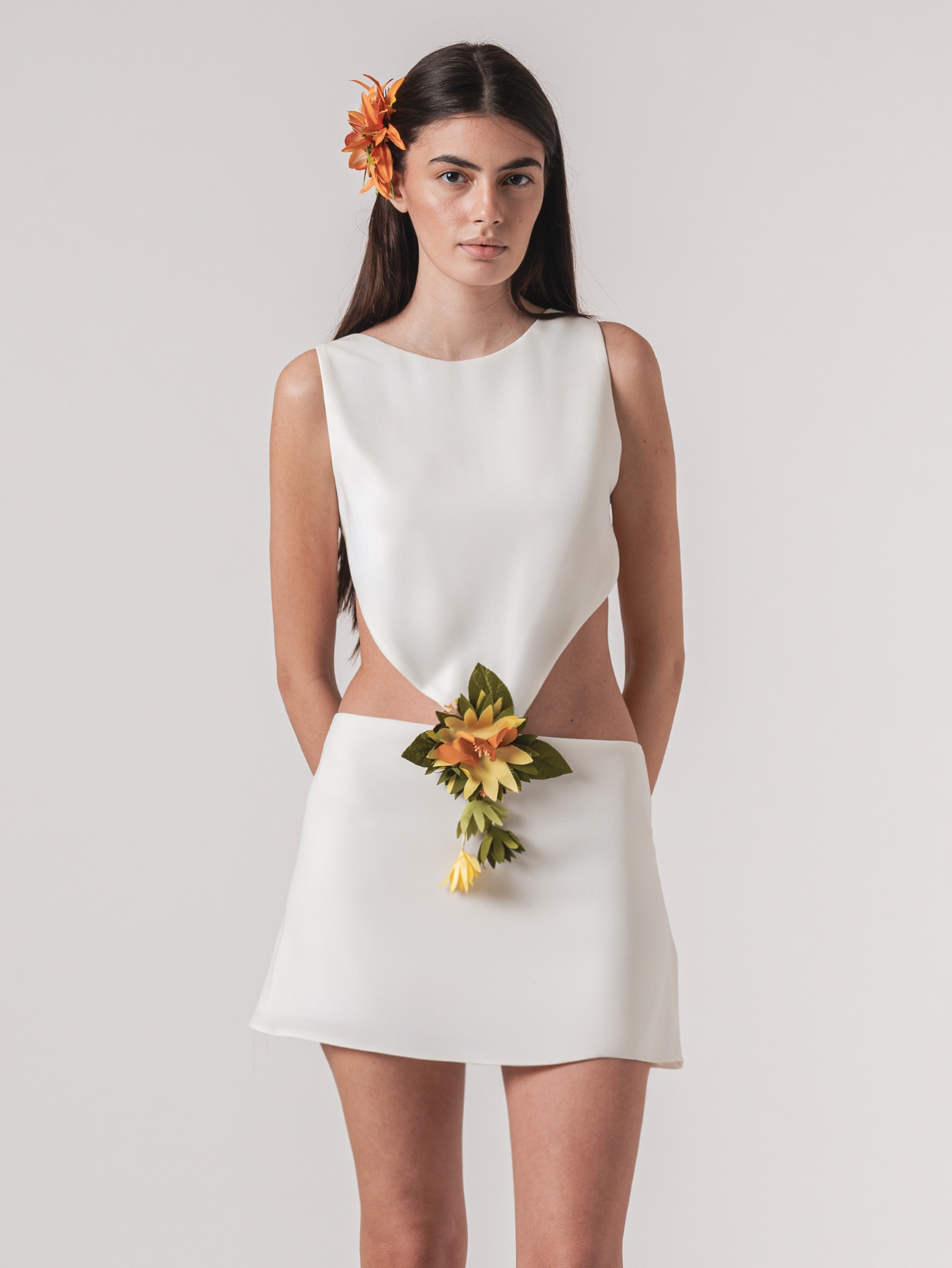 SOFIA MINI DRESS - OFF WHITE