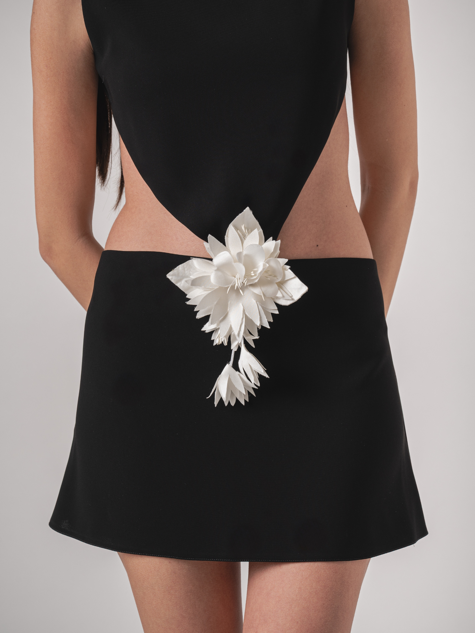 SOFIA MINI DRESS - BLACK & WHITE