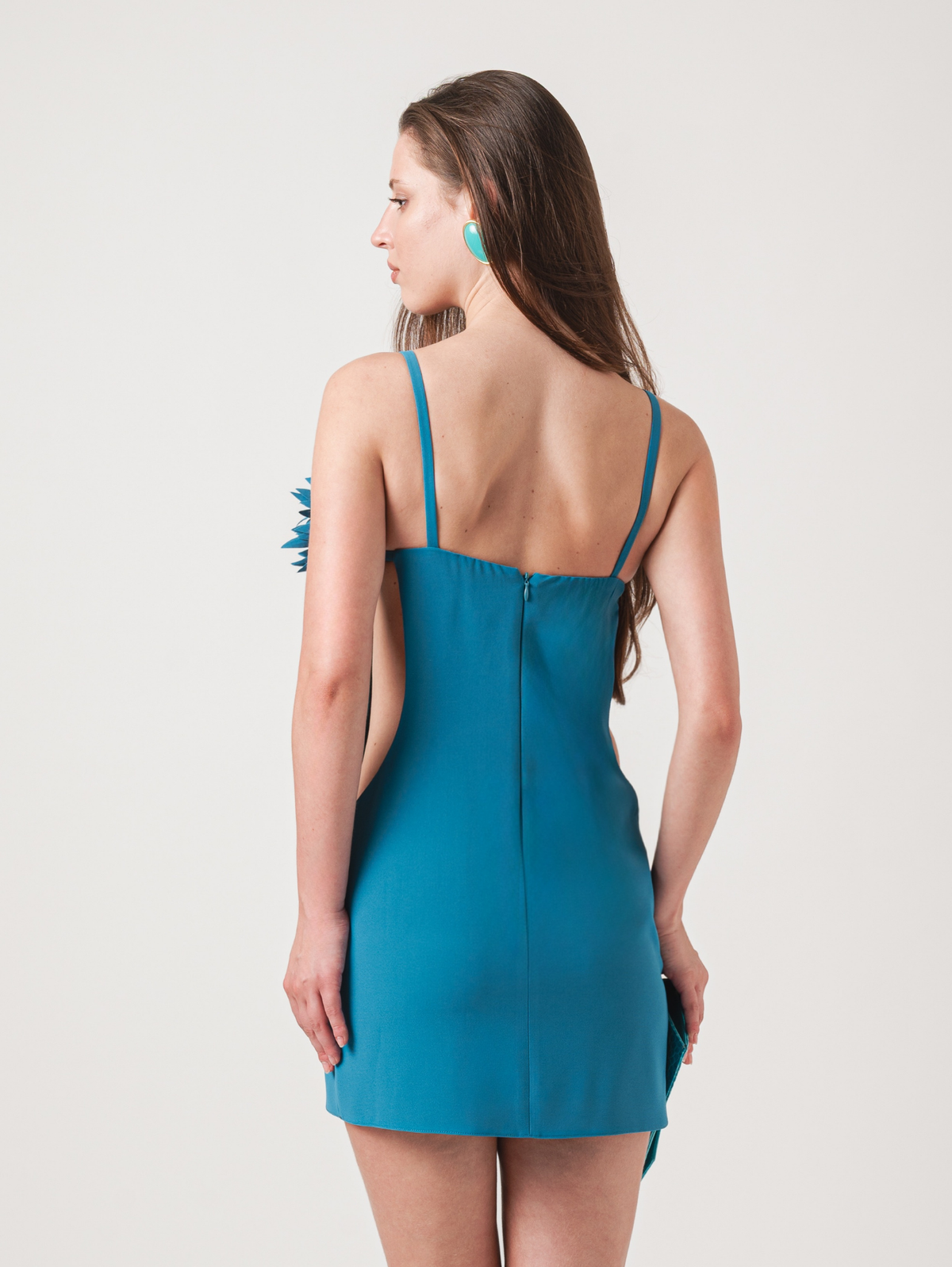 WILDBLOOM MINI DRESS - TEAL