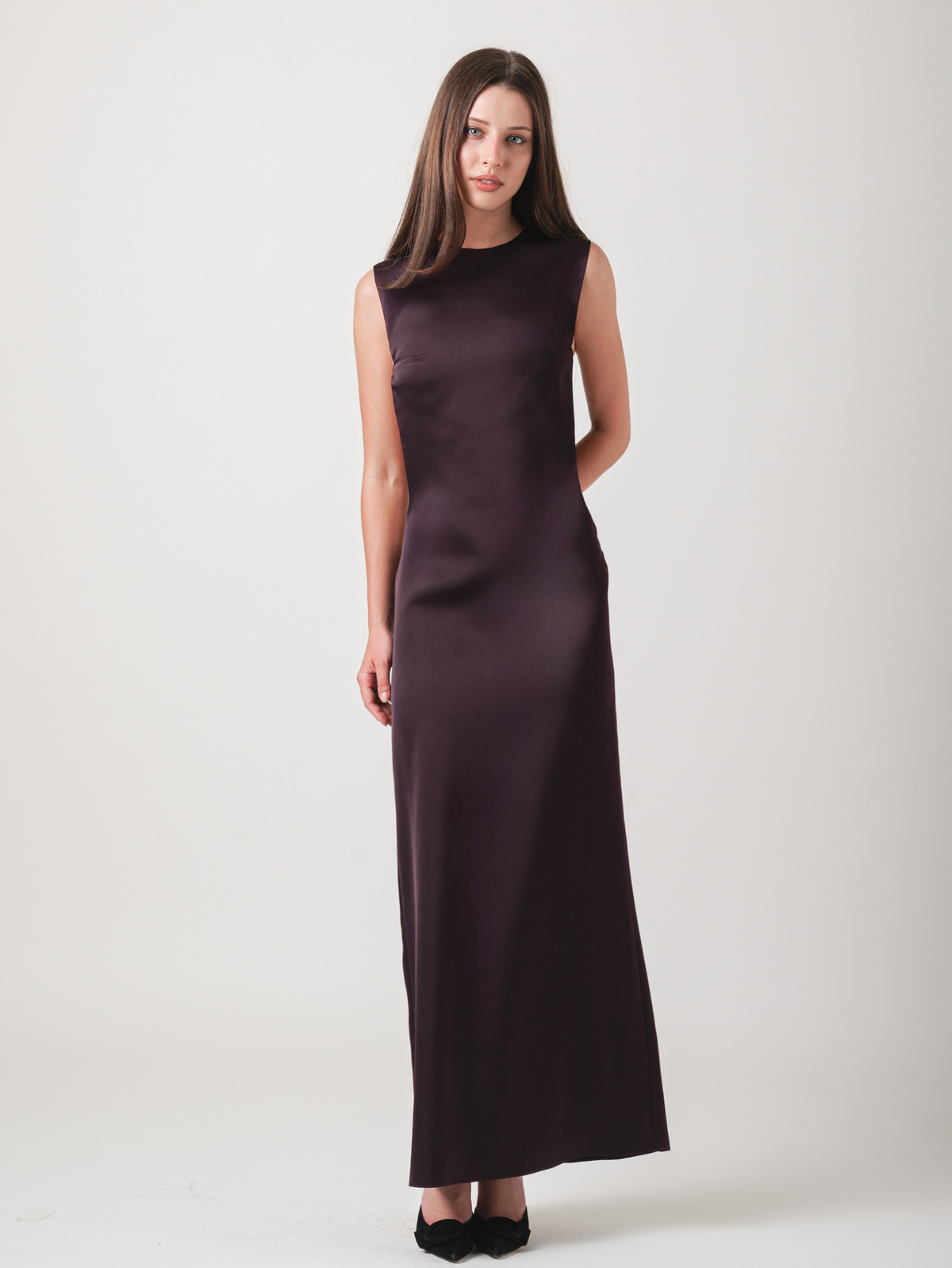 LIRA MAXI DRESS - AUBERGINE