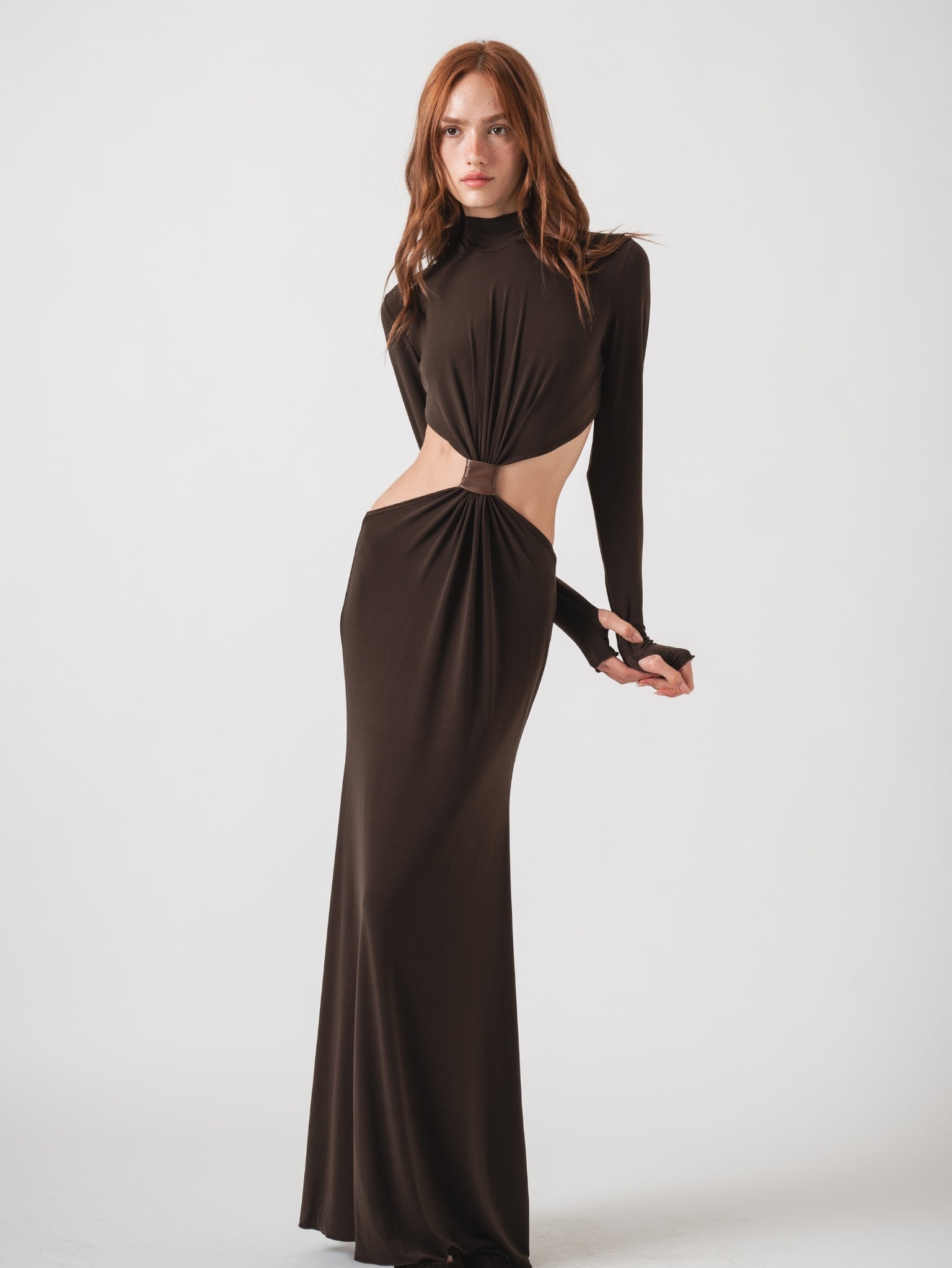 BRUME MAXI DRESS - CHOCOLATE