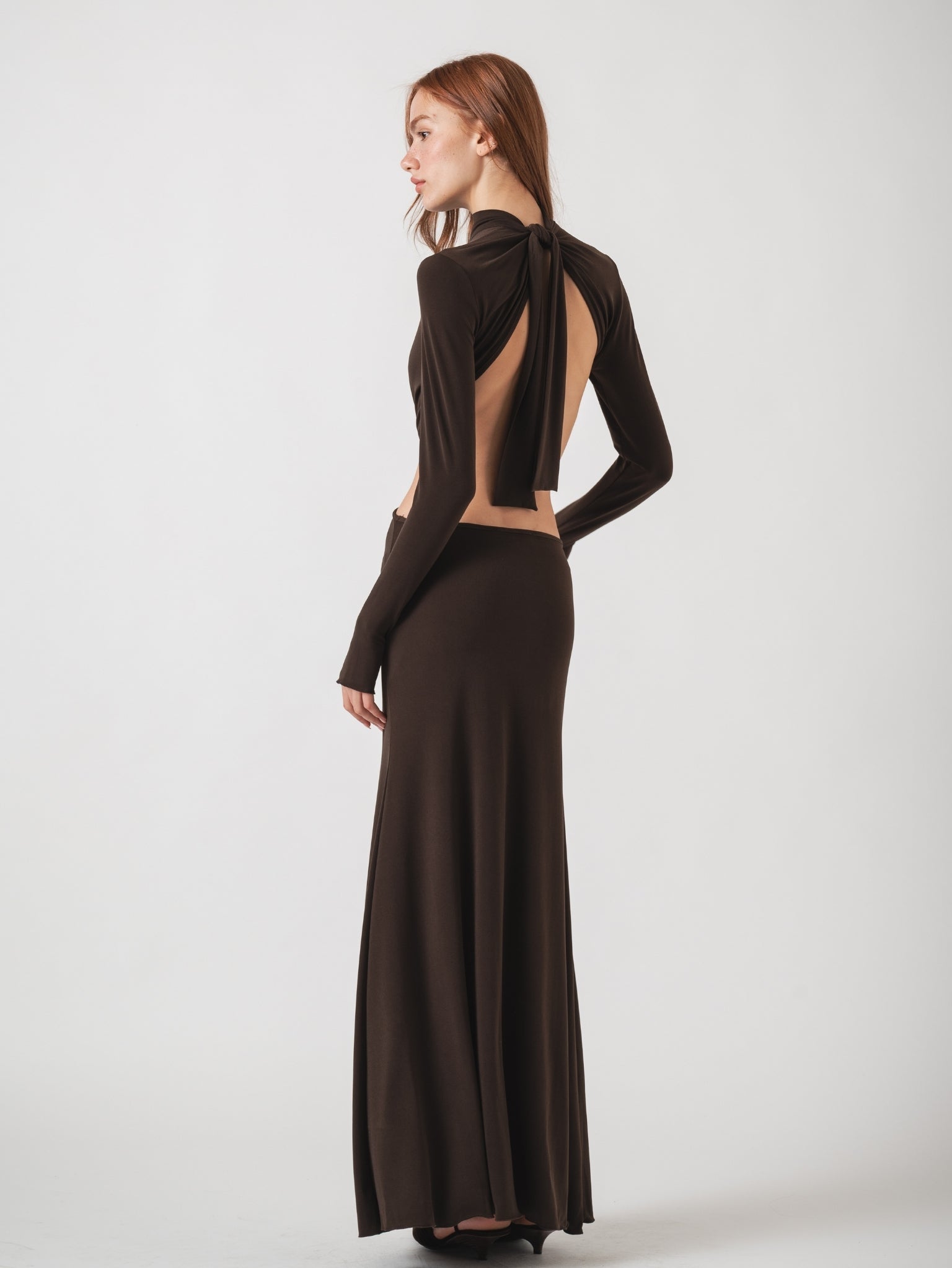 BRUME MAXI DRESS - CHOCOLATE