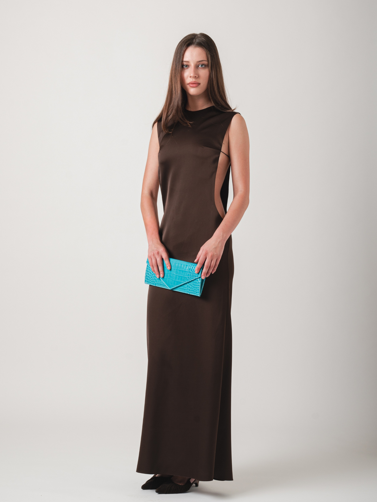 LIRA MAXI DRESS - CHOCOLATE