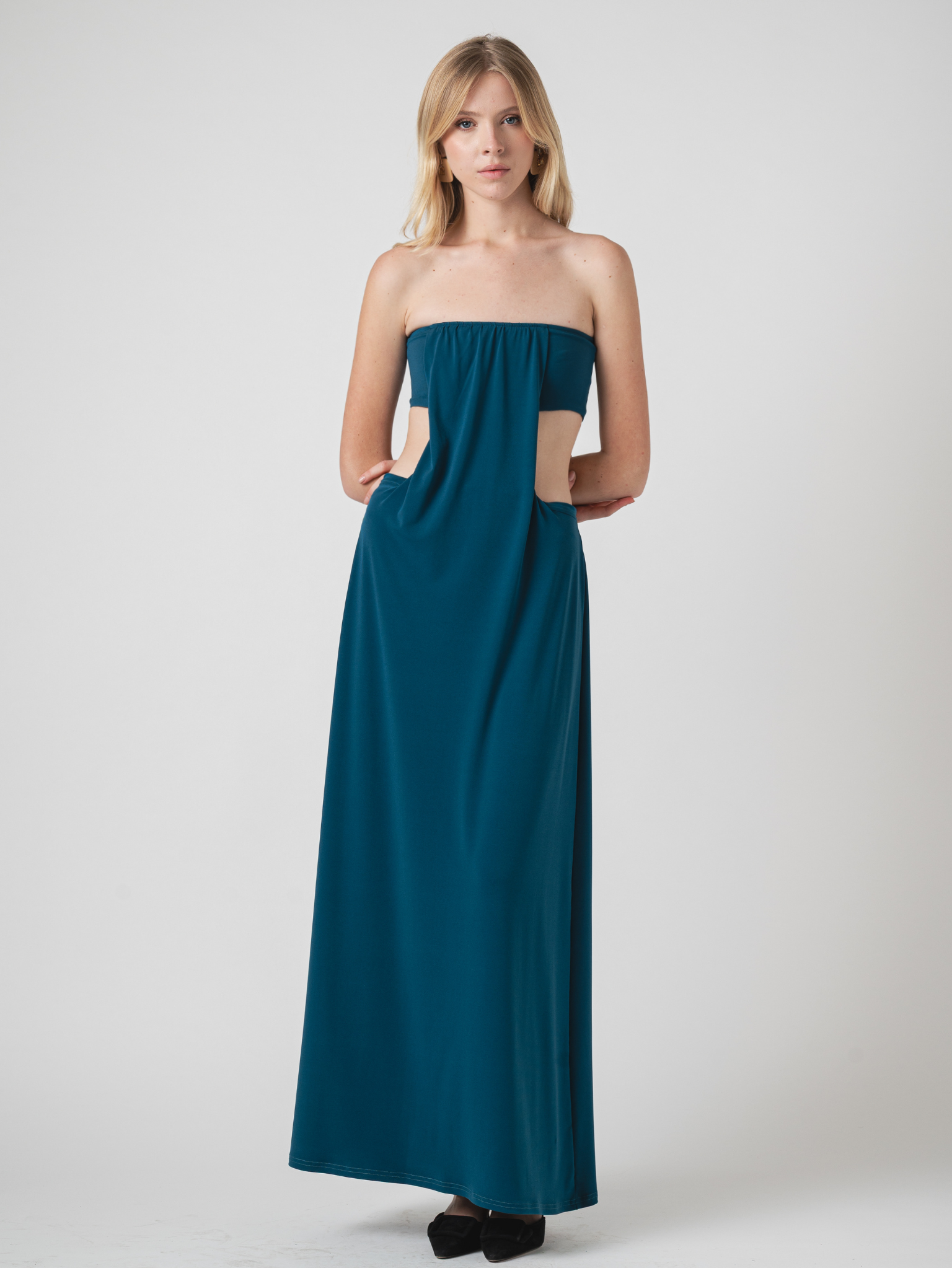 AMARA MAXI DRESS - TEAL