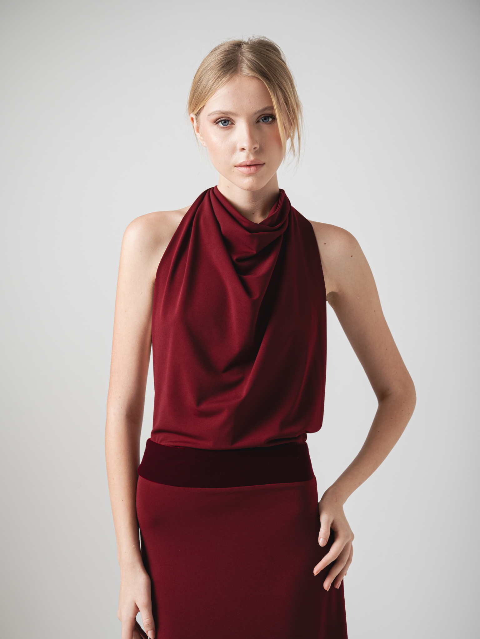 HALO MAXI DRESS - WINE