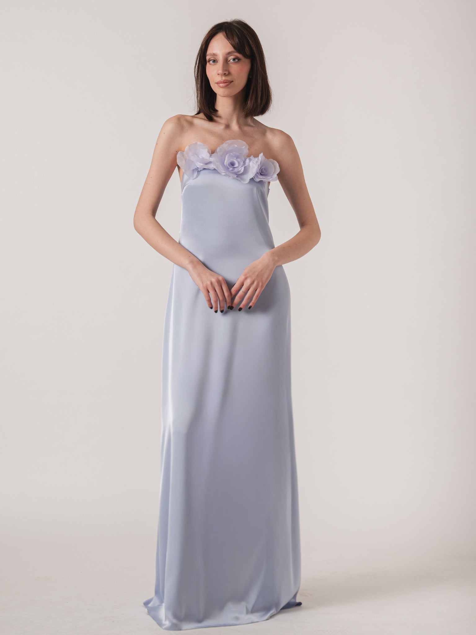AIA MAXI DRESS - PLATINE