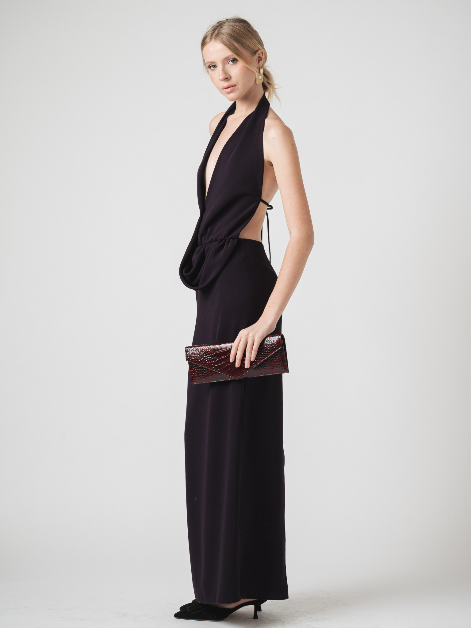 DUNE MAXI DRESS - AUBERGINE