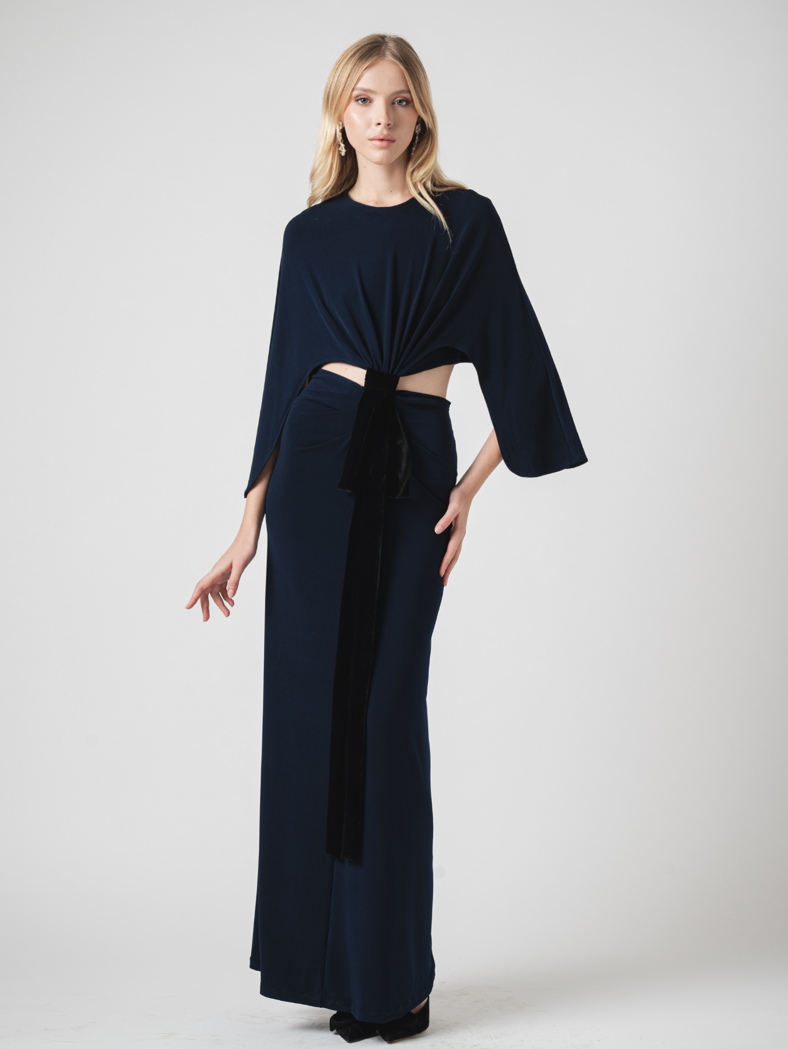 SOLENE MAXI DRESS - NAVY